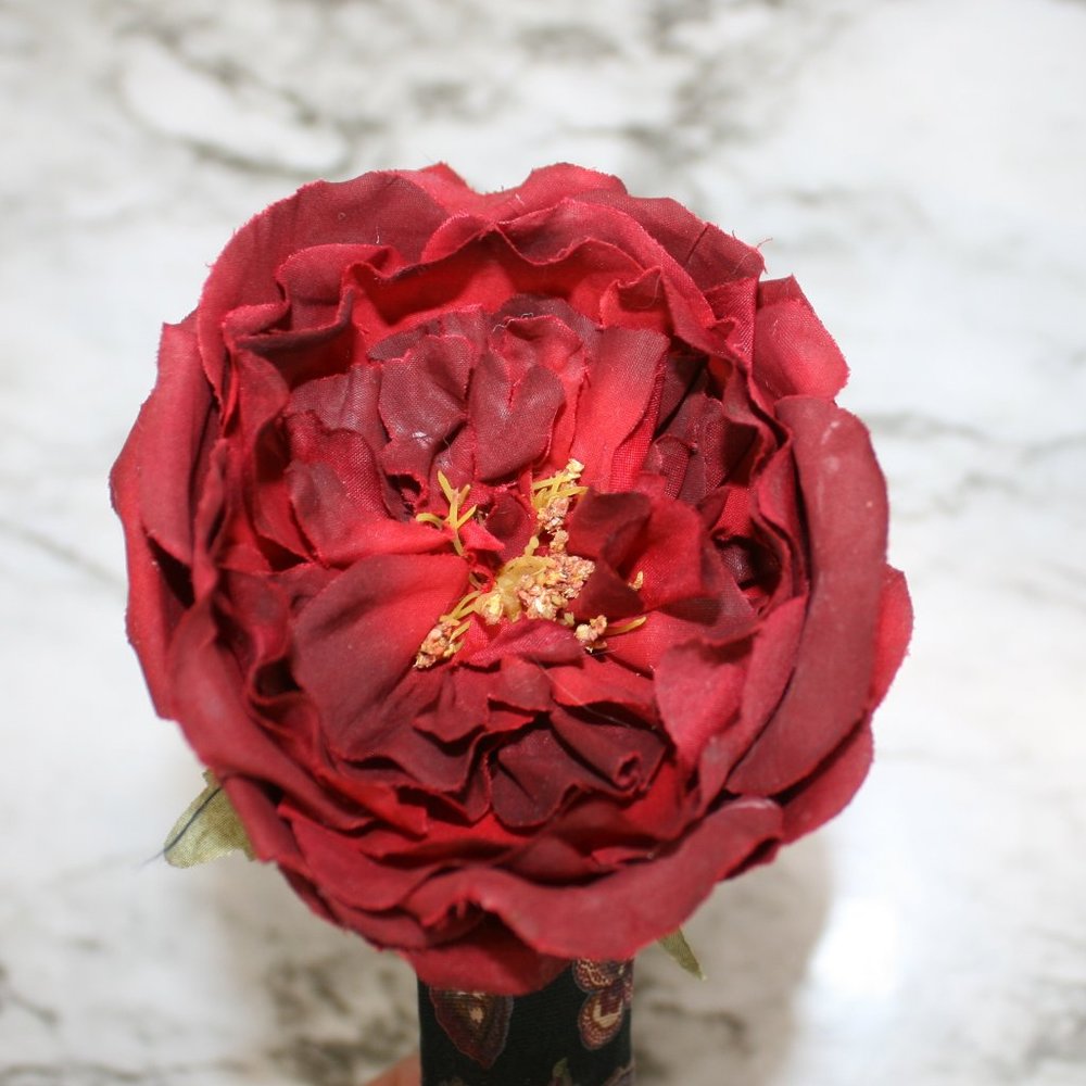 HAND CRAFTED Rose Floral Headband Upcycled Necktie Hair Accessory - Picture 4 of 13